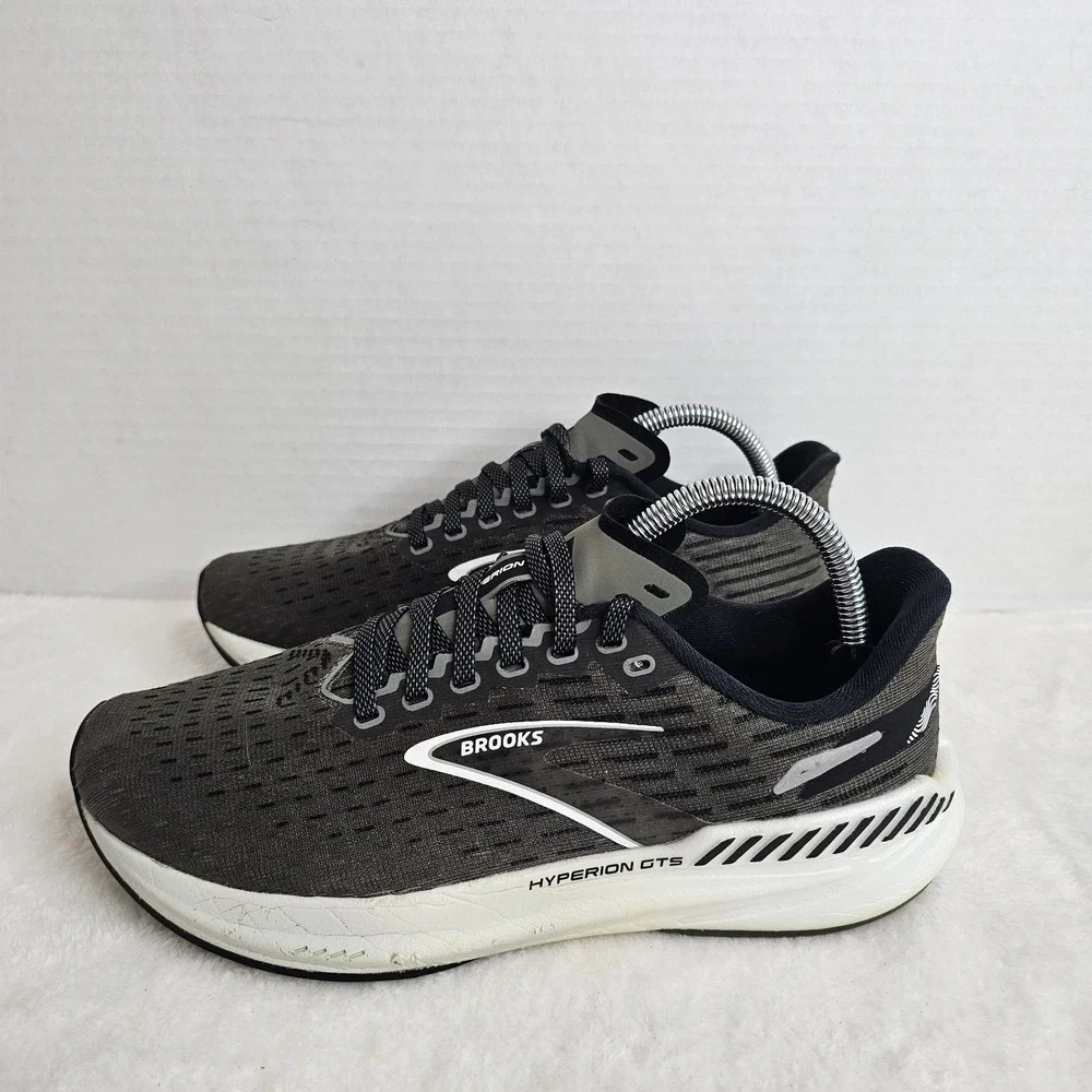 Women's Brooks Hyperion GTS, Gunmetal/Black/White,Size 9 B Medium US